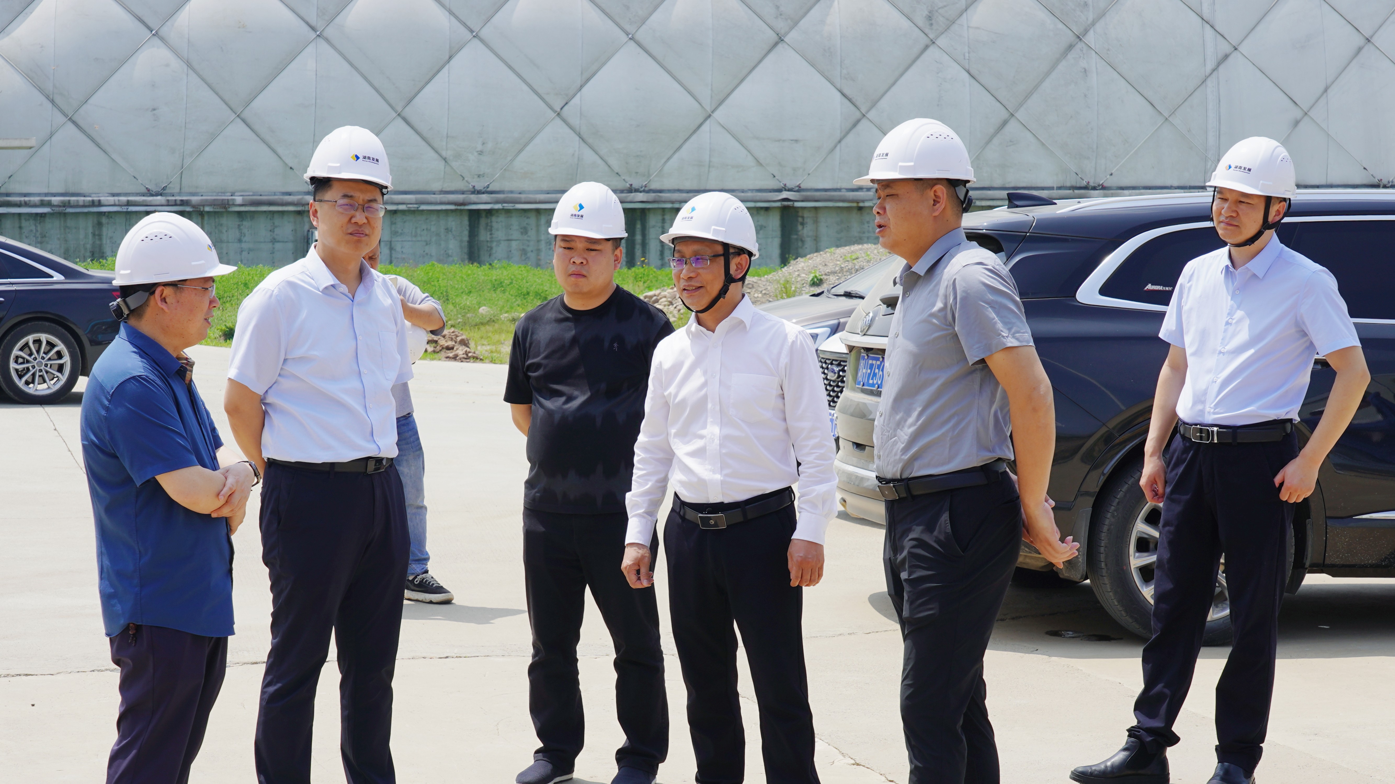 益阳市发改委一行调研湖南发展机制砂项目